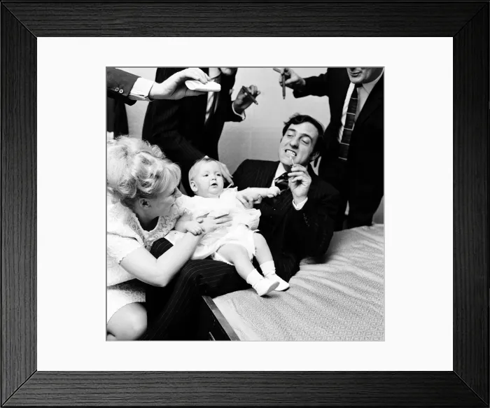 Framed Print : It was a day for the christening of 7 month old Kathleen Donohue at Shepperton Parish Framed Print : It was a day for the christening of 7 month old Kathleen Donohue at Shepperton Parish