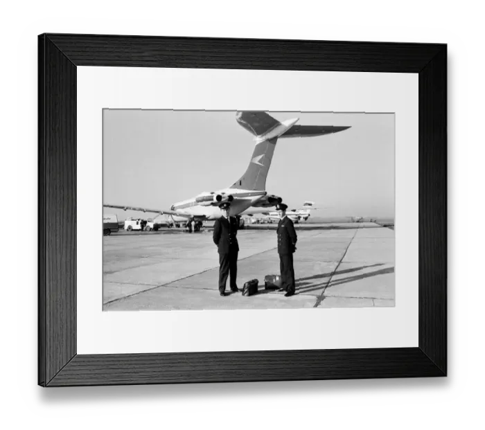 Framed Print : Trainee pilots Stephen Radcliffe and John Penwill 1st February 1968 Framed Print : Trainee pilots Stephen Radcliffe and John Penwill 1st February 1968