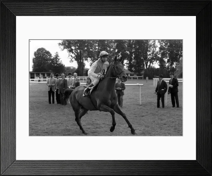 Framed Print : American jockey Steve Cauthen takes a break before racing at Kempton Park Framed Print : American jockey Steve Cauthen takes a break before racing at Kempton Park