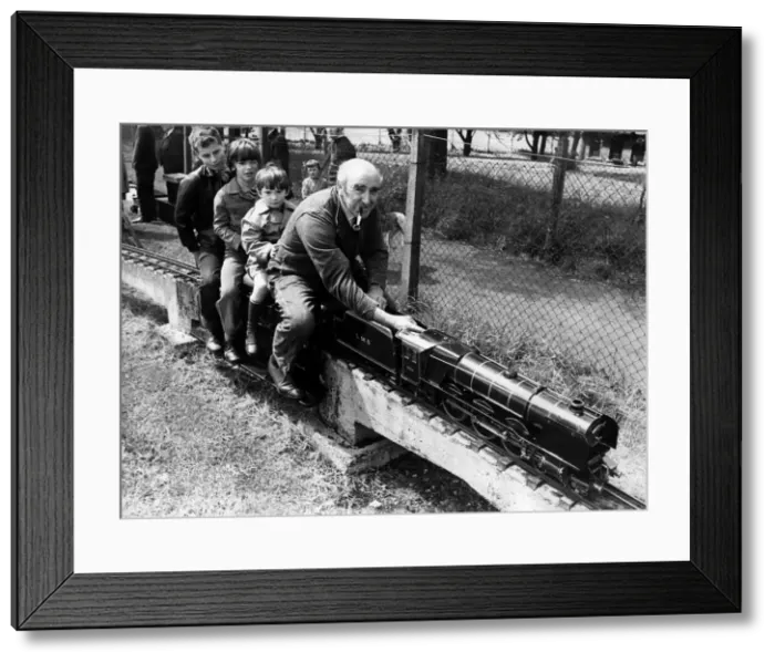 Framed Print : Mr. Matt Copeman busy at the controls of one of the locomotives belonging to Framed Print : Mr. Matt Copeman busy at the controls of one of the locomotives belonging to