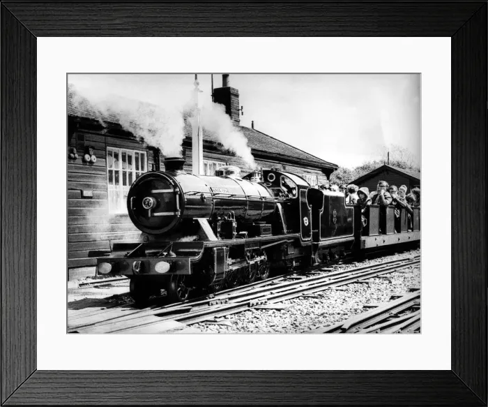Framed Print : The River Esk locomotive on the Ravenglass and Eskdale Railway on 26th May 1976