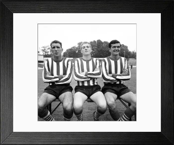 Framed Print : Southampton FC Pre Season Photocall, 13th August 1964. From Left to Right Framed Print : Southampton FC Pre Season Photocall, 13th August 1964. From Left to Right