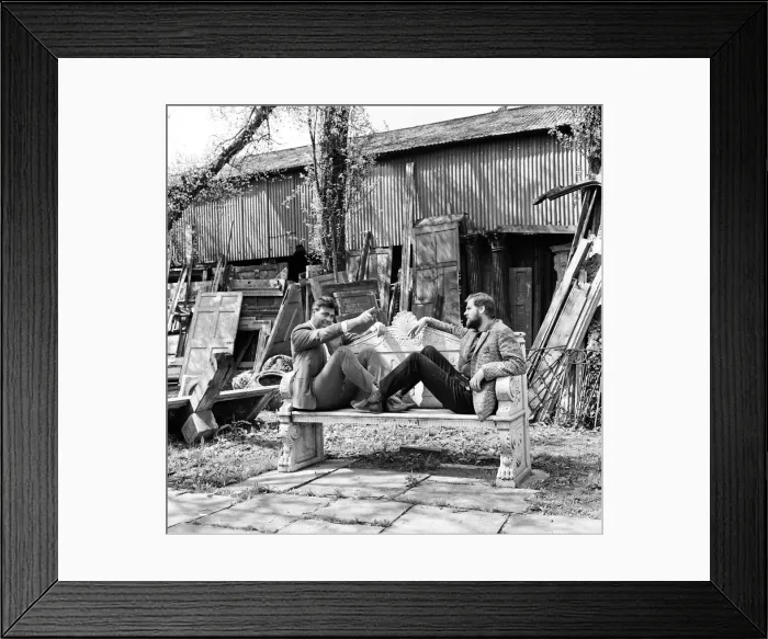 Framed Print : Ray Galton and Alan Simpson on tour for new ideas, and also for possible next Steptoe Framed Print : Ray Galton and Alan Simpson on tour for new ideas, and also for possible next Steptoe
