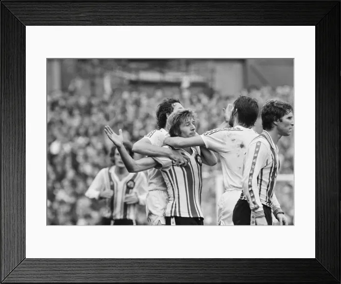 Framed Print : Southampton 2-2 Bolton. League match at The Dell. Saturday 22nd October 1977