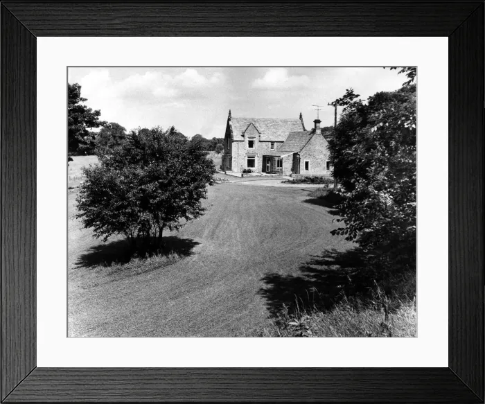 Framed Print : The railway station house at Chollerford which is now converted into a modern residence