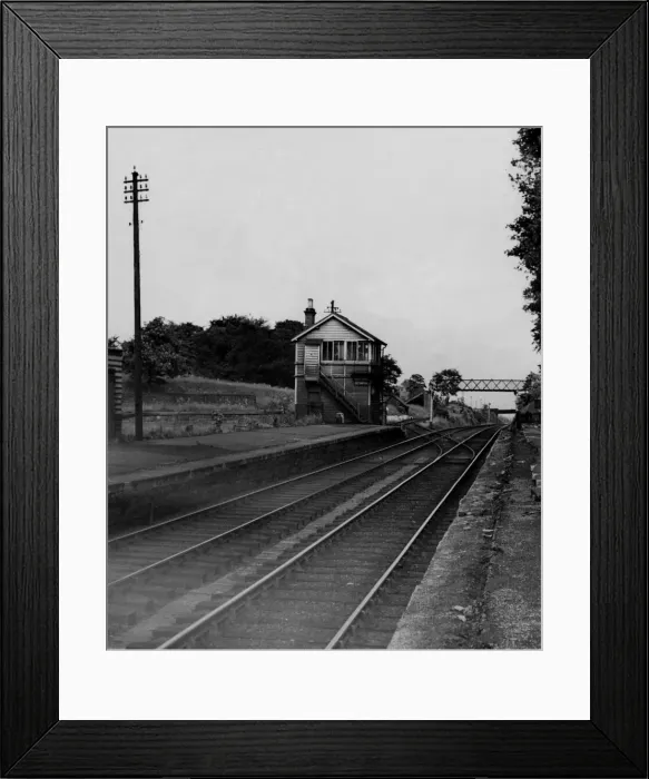 Framed Print : A view of Beamish Railway Station on 29th June 1955