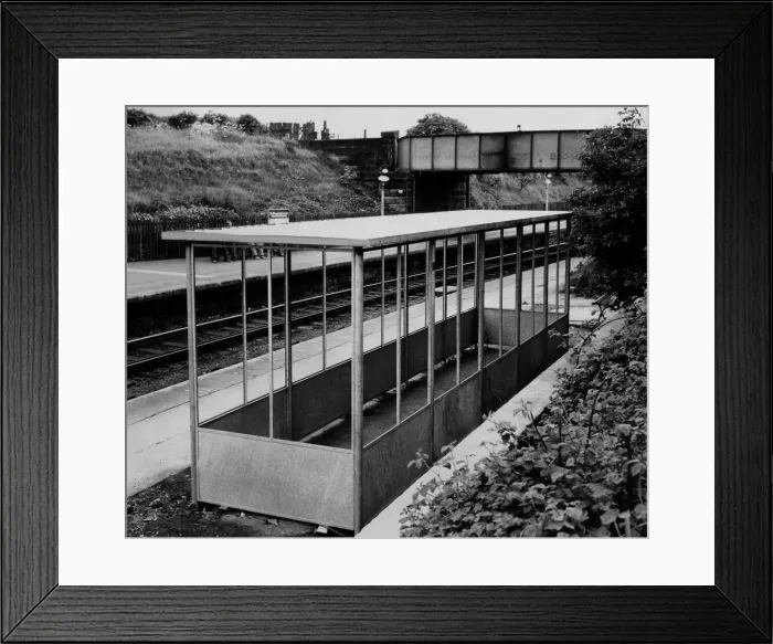 Framed Print : People using Backworth Railway Station wanted a shelter. They got one