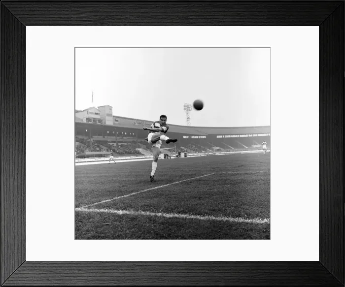 Framed Print : Mark Lazarus, QPR Football Player, training at Loftus Road, 6th October 1962 Framed Print : Mark Lazarus, QPR Football Player, training at Loftus Road, 6th October 1962