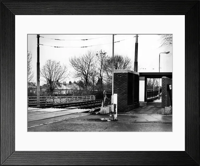 Framed Print : The new brick building at Fawdon Railway Station on 24th January 1980