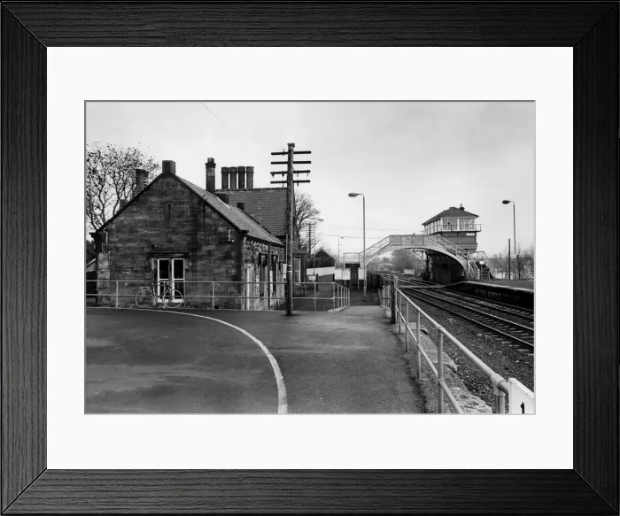 Framed Print : A deserted Haltwhistle Railway Station on 13th December 1985 Framed Print : A deserted Haltwhistle Railway Station on 13th December 1985