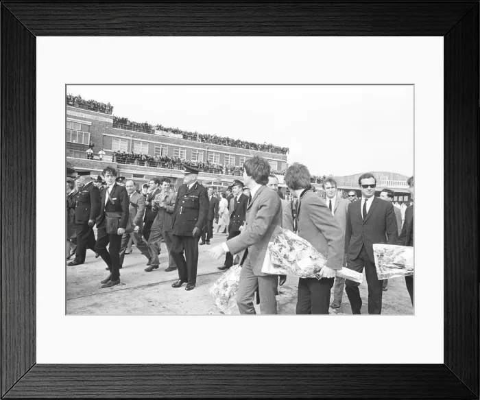 Framed Print : The Beatles in Liverpool for the Premier of a Hard Days Night Framed Print : The Beatles in Liverpool for the Premier of a Hard Days Night
