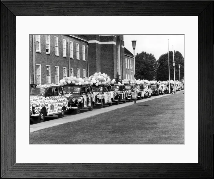 Framed Print : Manchester Taxi Drivers Organisation for Handicapped Children Framed Print : Manchester Taxi Drivers Organisation for Handicapped Children