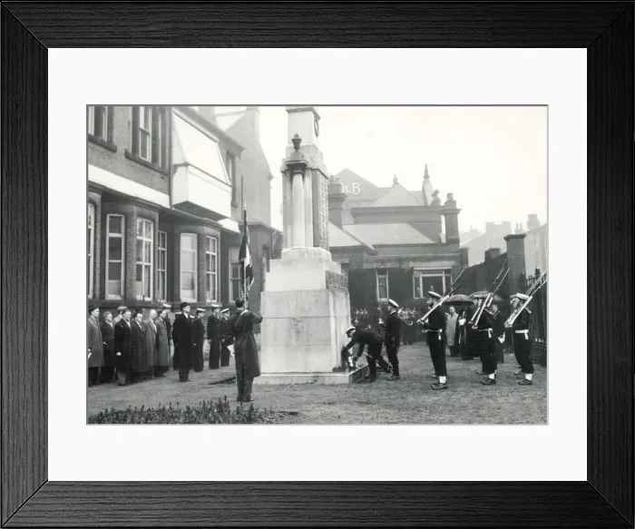 Framed Print : Mitchells and Butlers Brewery. Wreath laying service Framed Print : Mitchells and Butlers Brewery. Wreath laying service
