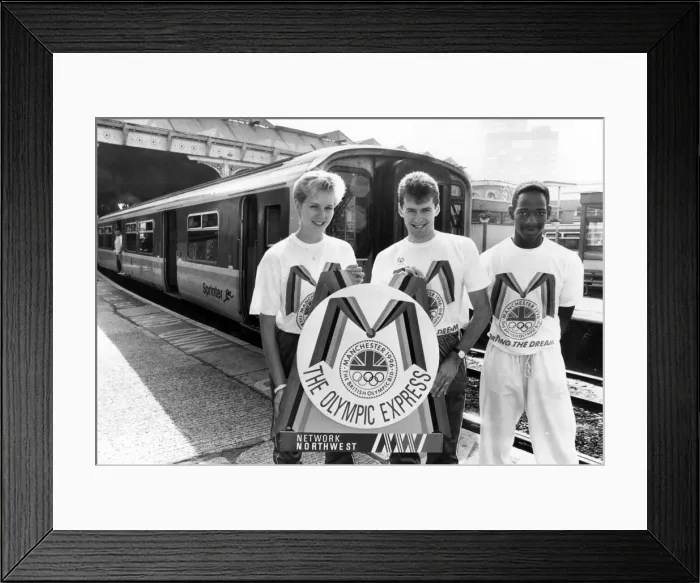 Framed Print : Manchester Olympic Bid for the 1996 Games, 16th July 1990 Framed Print : Manchester Olympic Bid for the 1996 Games, 16th July 1990