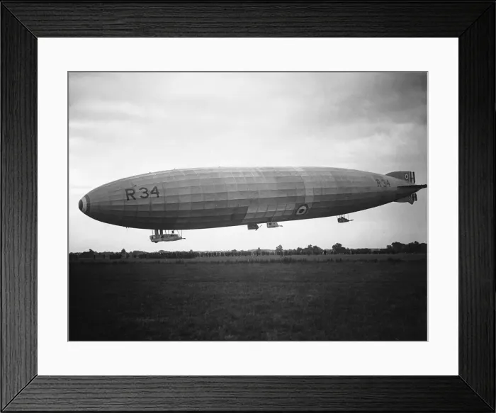Framed Print : The Airship R34 seen here returning to Pulham after her double Atlantic crossing 13th Framed Print : The Airship R34 seen here returning to Pulham after her double Atlantic crossing 13th