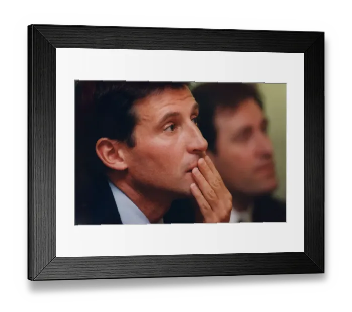 Framed Print : Lord Sebastian Coe Sebastian Coe chats to pupils