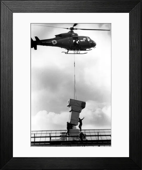 Framed Print : An Aerospatiale Dauphin helicopter, flown by former Royal Navy pilot Keith Brown, 45 Framed Print : An Aerospatiale Dauphin helicopter, flown by former Royal Navy pilot Keith Brown, 45
