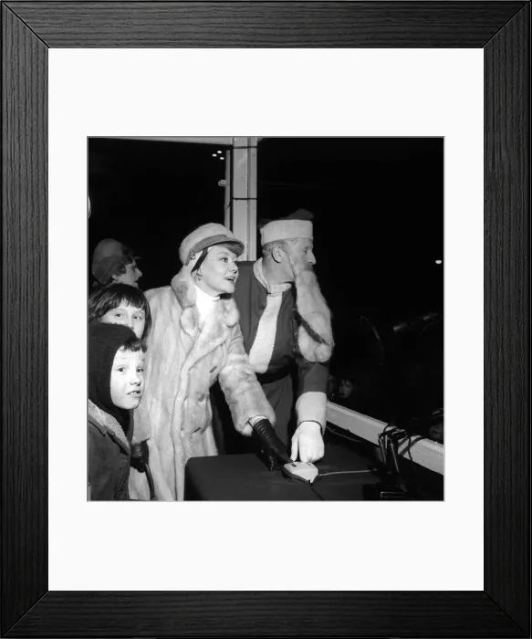Framed Print : The big switch on - As Northumberland Police Band played Framed Print : The big switch on - As Northumberland Police Band played