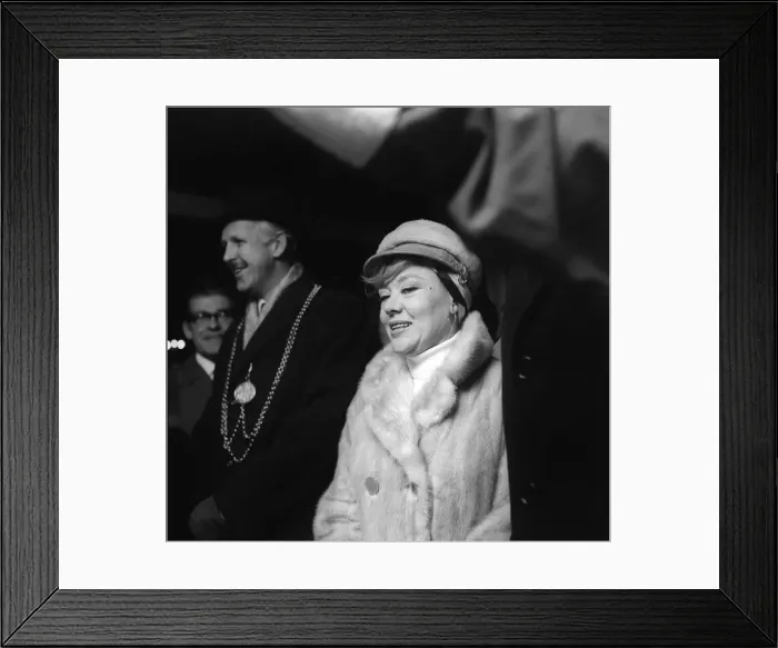 Framed Print : The big switch on - As Northumberland Police Band played Framed Print : The big switch on - As Northumberland Police Band played