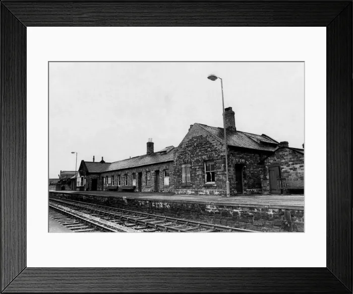 Framed Print : A general view of the disused Walker Station on 18th April 1973