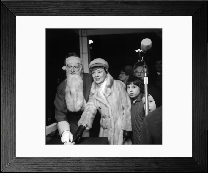 Framed Print : The big switch on - As Northumberland Police Band played Framed Print : The big switch on - As Northumberland Police Band played