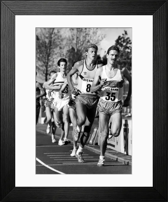 Framed Print : Athlete Steve Cram Steve Cram in action in the 5 Framed Print : Athlete Steve Cram Steve Cram in action in the 5