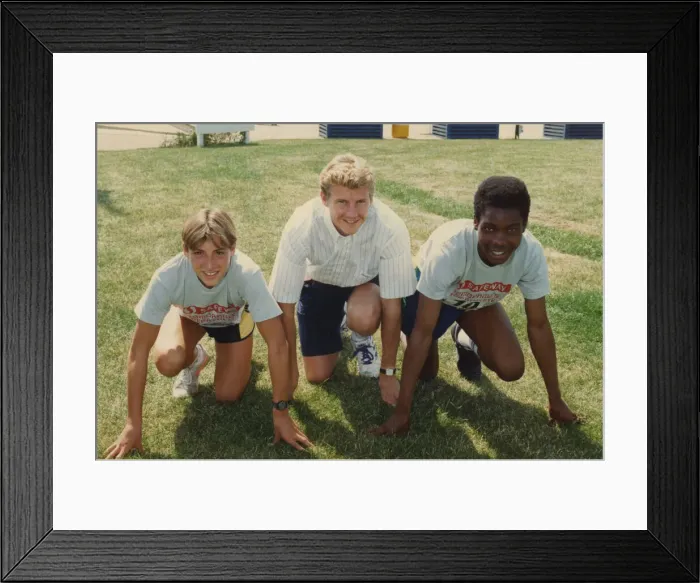 Framed Print : Athlete Steve Cram Steve Cram at the National Garden Festival in Gateshead