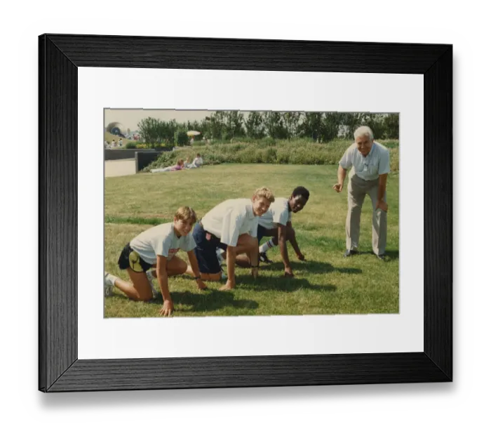 Framed Print : Athlete Steve Cram Steve Cram at the National Garden Festival in Gateshead