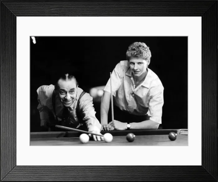 Framed Print : Athlete Steve Cram Steve Cram with comic Bobby Thompson who are gearing up Framed Print : Athlete Steve Cram Steve Cram with comic Bobby Thompson who are gearing up