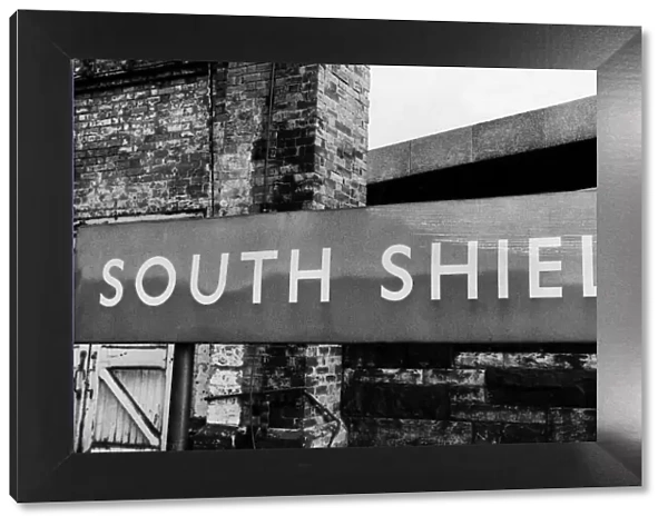 A general view of the sign at South Shields Railway Station on 4th February 1971