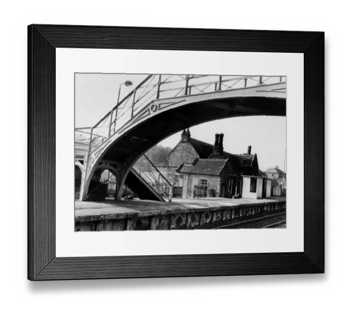Framed Print : A general view of Riding Mill Railway Station, on 16th February 1984 Framed Print : A general view of Riding Mill Railway Station, on 16th February 1984