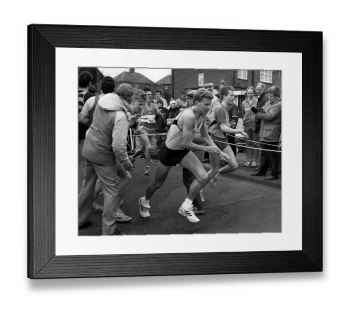 Framed Print : Athlete Steve Cram Steve Cram in the Elswick Road Race 24 March 1989 Framed Print : Athlete Steve Cram Steve Cram in the Elswick Road Race 24 March 1989