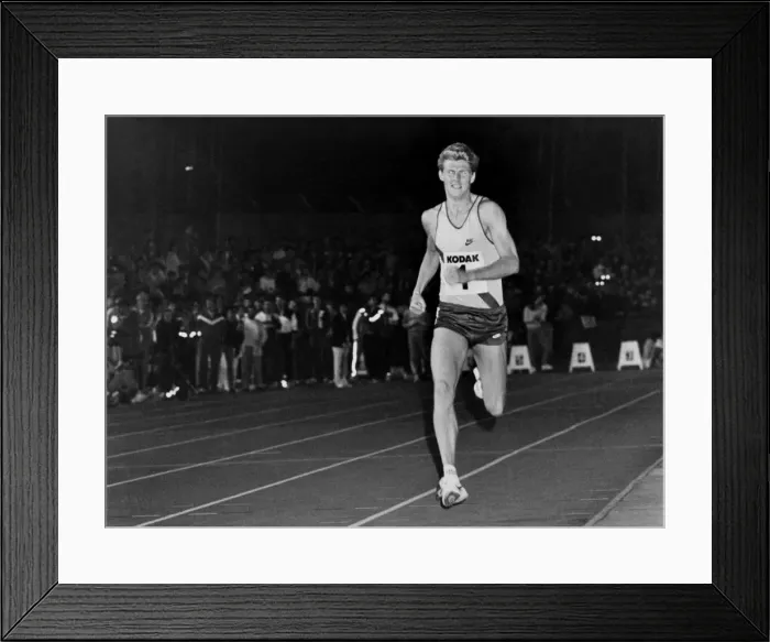 Framed Print : Athlete Steve Cram Steve Cram during the 1 Framed Print : Athlete Steve Cram Steve Cram during the 1
