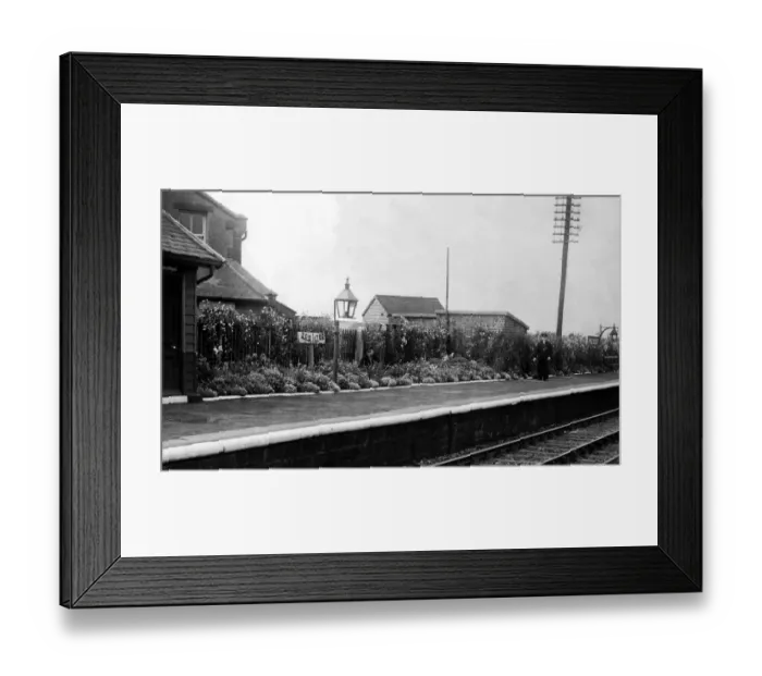 Framed Print : A view of Plessey Railway Station on 13th September, 1939 Framed Print : A view of Plessey Railway Station on 13th September, 1939