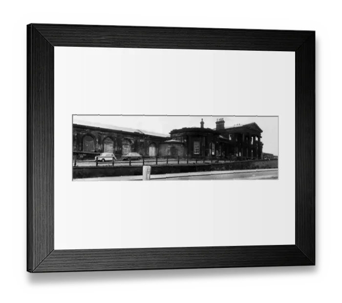 Framed Print : A general view of the Georgian exterior of Monkwearmouth Railway Station on 5th February Framed Print : A general view of the Georgian exterior of Monkwearmouth Railway Station on 5th February