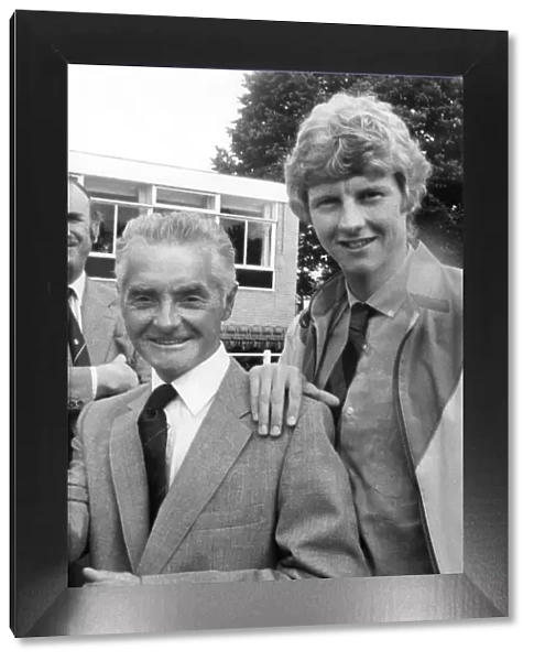 Athlete Steve Cram Steve Cram with his coach Jimmy Hedley 16 August 1983