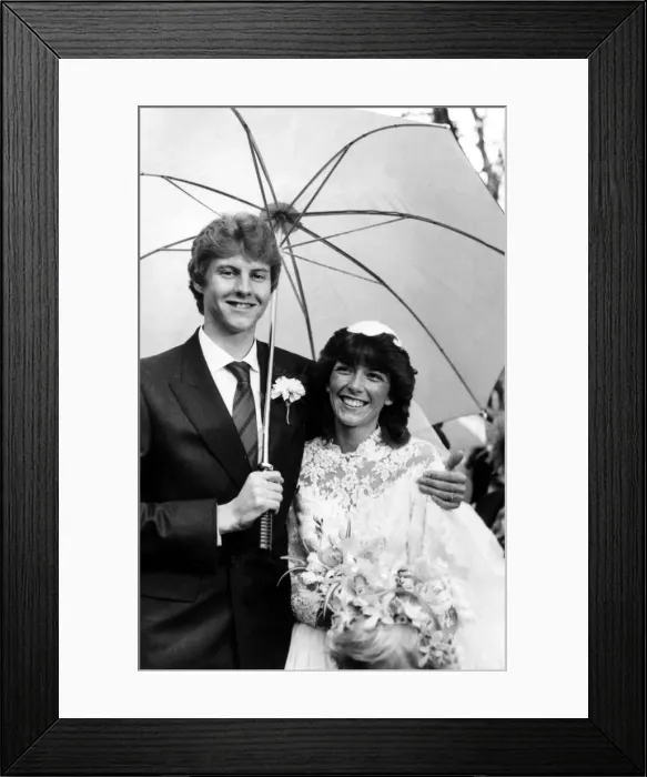 Framed Print : Athlete Steve Cram Steve Cram and fiancee Karen Waters pictured outside