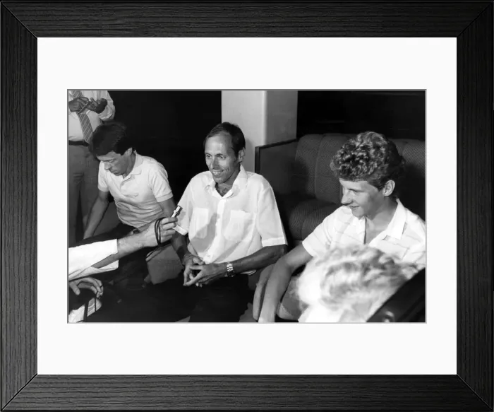 Framed Print : Athlete Steve Cram Charlie Spedding, Mike McLeod