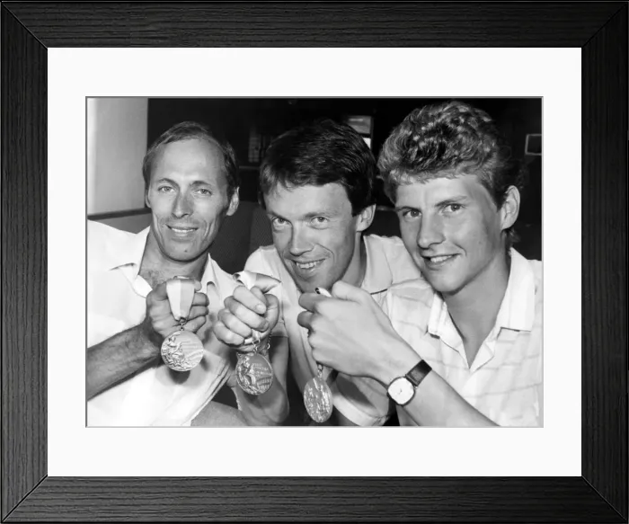 Framed Print : Athlete Steve Cram Mike McLeod, Charlie Spedding Framed Print : Athlete Steve Cram Mike McLeod, Charlie Spedding