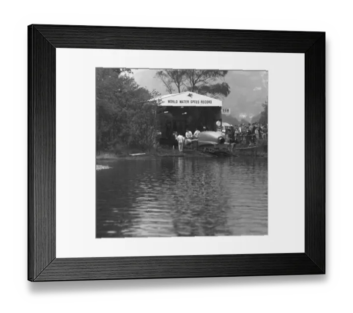 Framed Print : Donald Campbell, at Lake Coniston, 4th October 1956. It was revealed today Framed Print : Donald Campbell, at Lake Coniston, 4th October 1956. It was revealed today