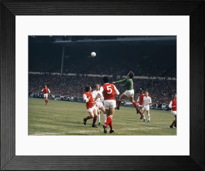 Framed Print : FA Cup Final at Wembley Stadium. Leeds 1 v Arsenal 0. 6th May 1972
