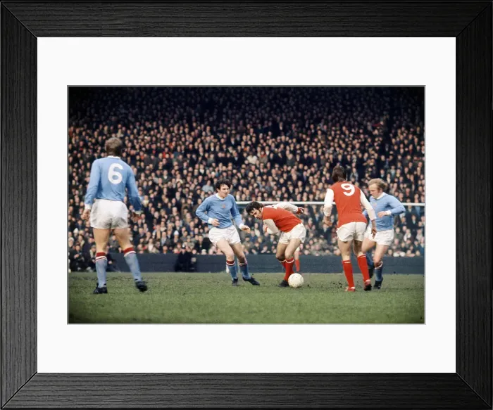 Framed Print : League Division one match Manchester City 2 v Arsenal 0. 4th march 1972