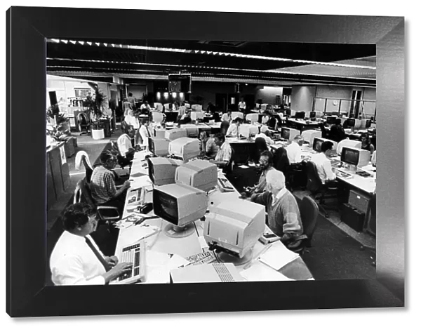 Daily Mirror Newsroom, Editorial Floor, Holborn, London, Circa 1990