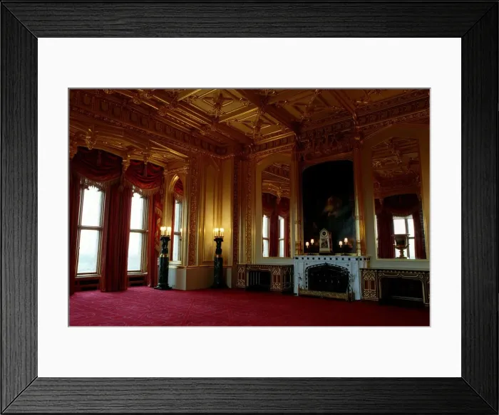 Framed Print : Interior view of Windsor Castle, restored after it was damaged by fire in 1992 Framed Print : Interior view of Windsor Castle, restored after it was damaged by fire in 1992