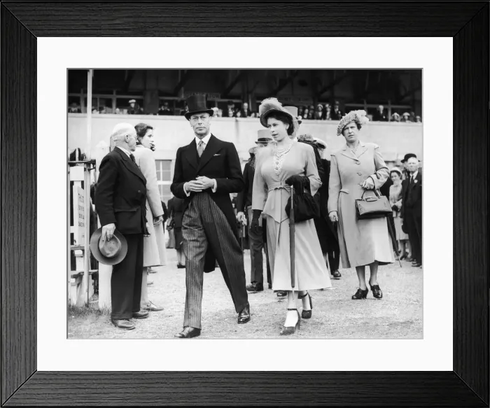 Framed Print : Princess Elizabeth pictuerd with her father King George VI leaving the Royal Box for Framed Print : Princess Elizabeth pictuerd with her father King George VI leaving the Royal Box for