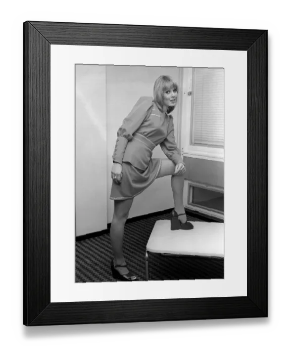 Framed Print : Miss World, Belinda Green during a fashion shoot for the Evening Chronicle on a visit to