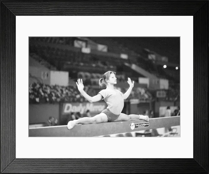 Framed Print : Olga Korbut training ahead of the Daily Mirror Sponsored Gymnastics World Cup Framed Print : Olga Korbut training ahead of the Daily Mirror Sponsored Gymnastics World Cup