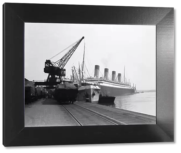 White Star Line liner RMS Olympic, sistership of the ill fated Titanic seen here in