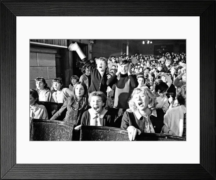 Framed Print : The Beatles in Liverpool for the Premier of a Hard Days Night Framed Print : The Beatles in Liverpool for the Premier of a Hard Days Night