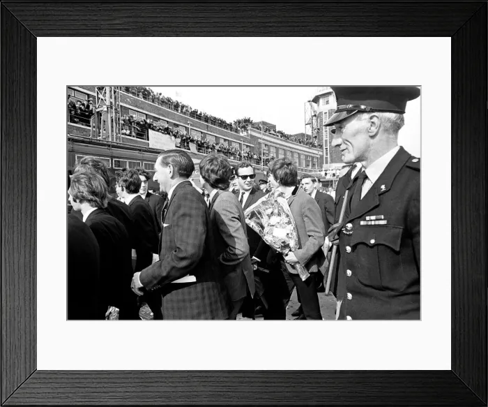 Framed Print : The Beatles in Liverpool for the Premier of a Hard Days Night Framed Print : The Beatles in Liverpool for the Premier of a Hard Days Night